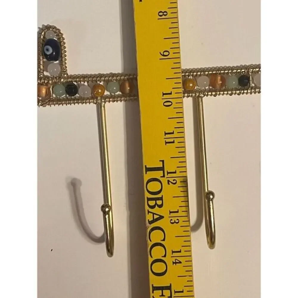 Earthbound Key Holder Hooks Wall Hanger With Evil Eye‎ Beads And More